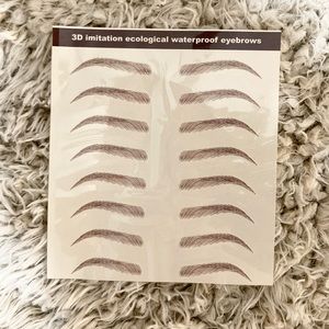 Eyebrows Temporary Tattoo Set of 8 Red Brown Brows